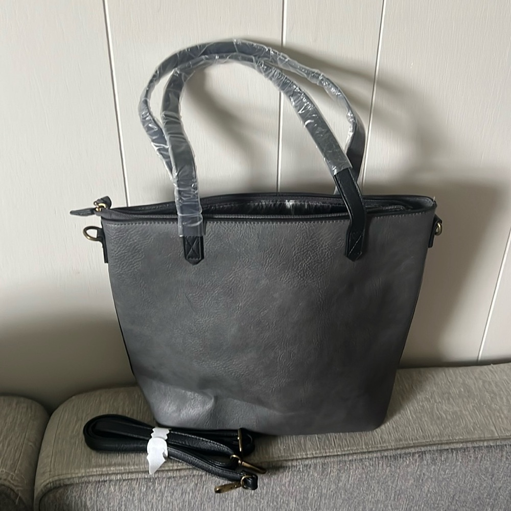 NWT K•carroll charcoal gray handbag
